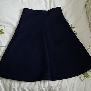 Riva Karen Navy Blue quilted midi skirt